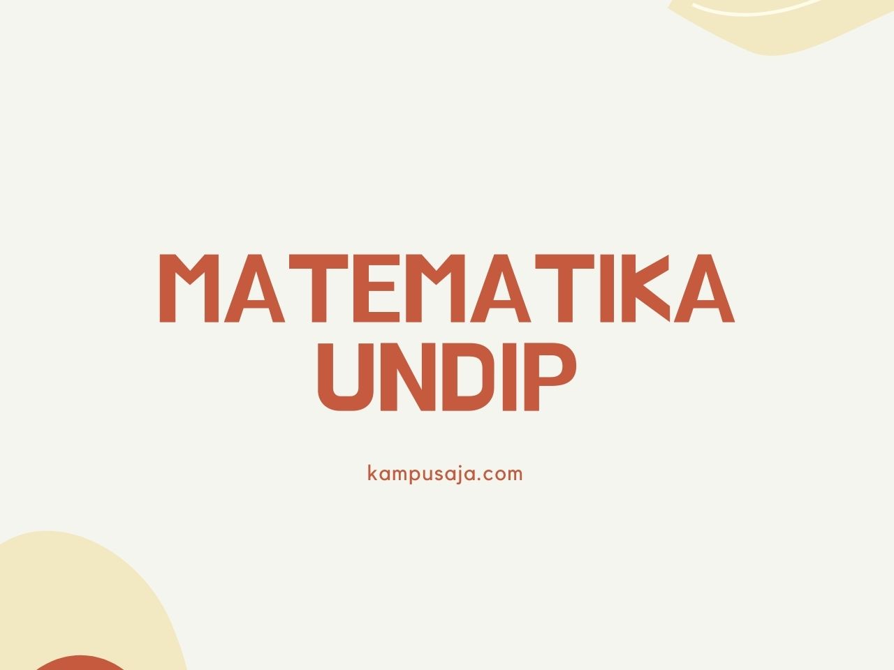 Matematika UNDIP